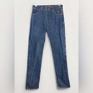 Wrangler Men's 🔥 Fire Resistant Straight Jeans Blue